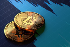 Two Bitcoins on stock price area chart Two Bitcoins on BTCUSD stock price area chart