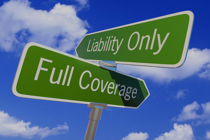 Full coverage versus liability only car insurance