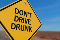 Yellow road sign reading Dont Drink and Drive