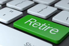 Retire keyboard key Laptop keyboard with large green Retire key