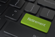 Green retirement key Dark laptop keyboard with green Retirement key