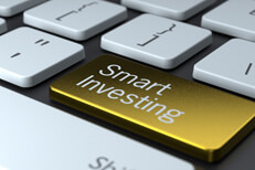 Smart investing key Laptop keyboard with shiny gold Smart Investing key