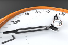 Concept image close-up of hands of clock